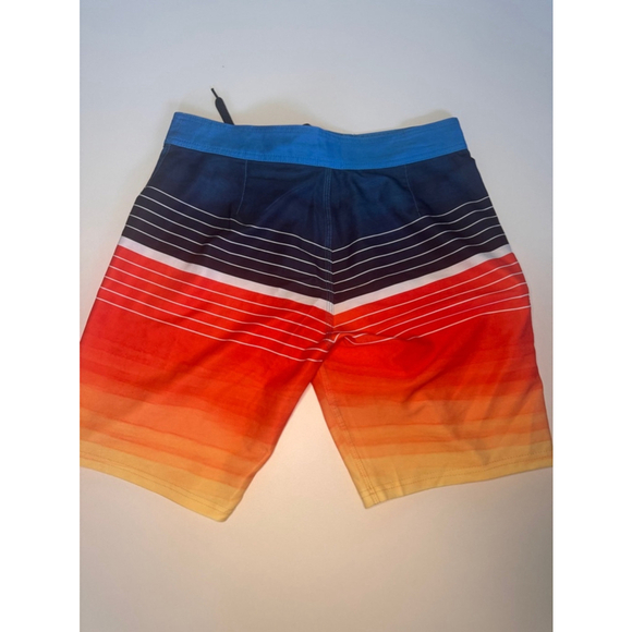 Men's 360 Surf Boardshorts Size 28 Orange Blue - Picture 2 of 3